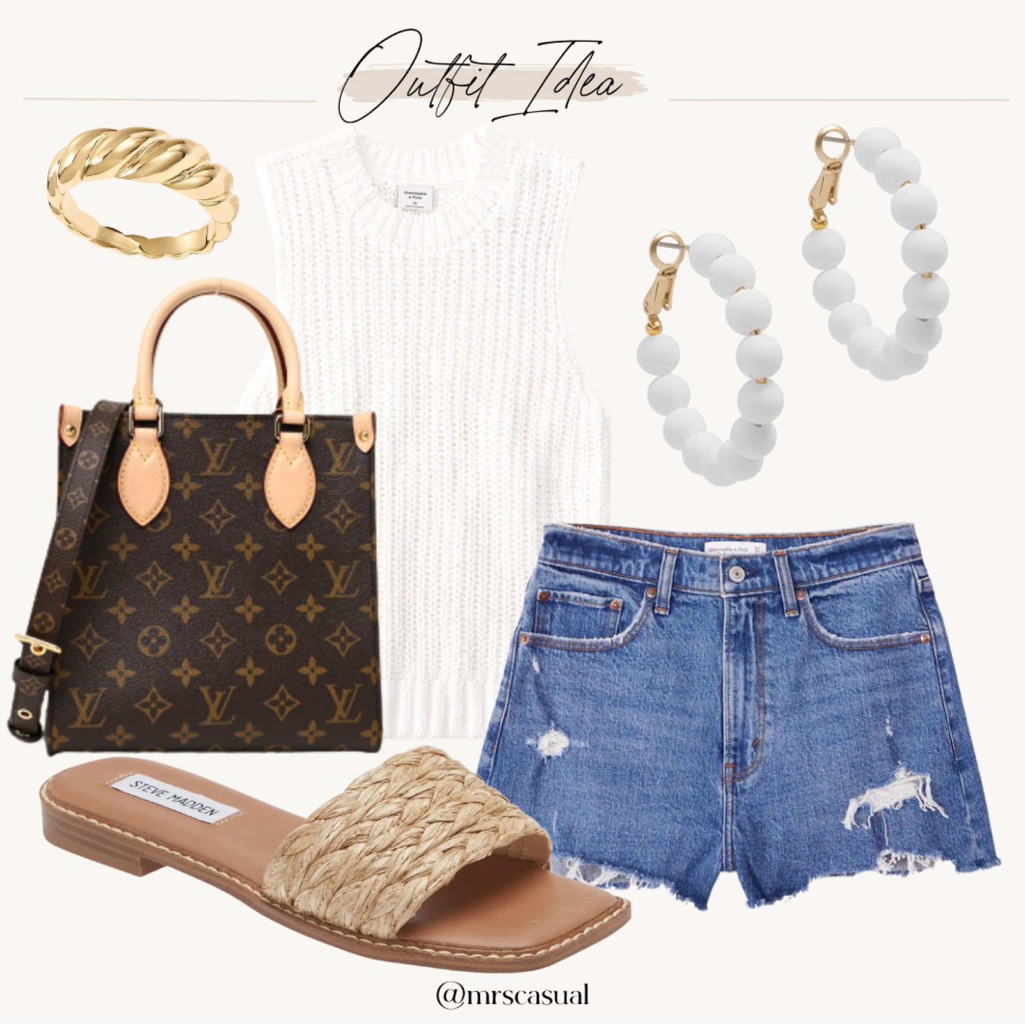 Abercrombie denim shorts outfit idea 

#LTKunder50 #LTKstyletip #LTKFind