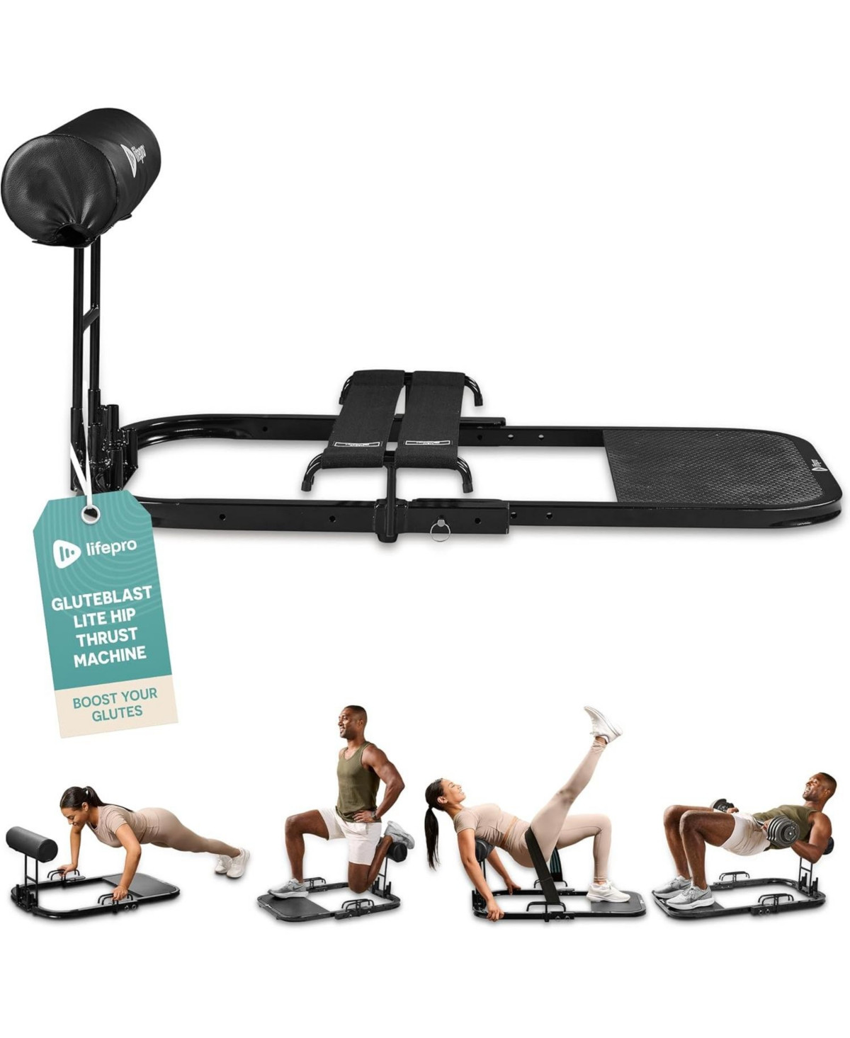 LifePro GluteBlast Hip Thrust Machine - Premium Home Gym Equipment for Glutes, Hips & Thighs - Black | Macy's