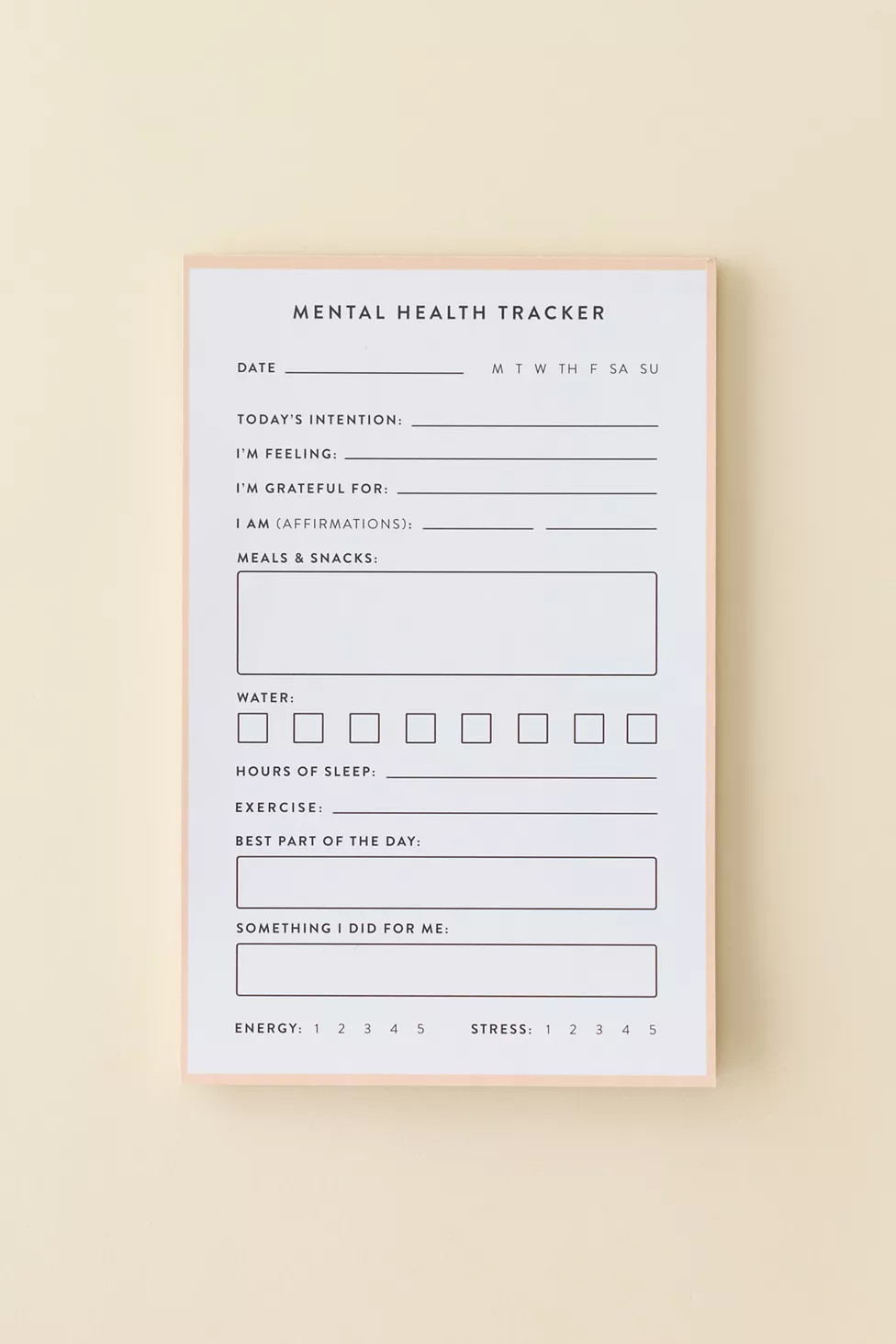 Joy Paper Co. Mental Health Tracker Notepad | Urban Outfitters (US and RoW)