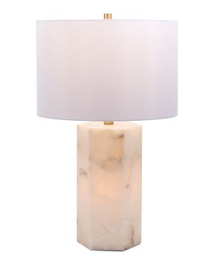 Alabaster Table Lamp With Nightlight | Lighting | Marshalls | Marshalls