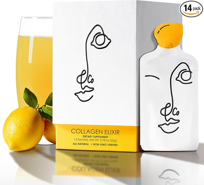 LEMON & CO. Liquid Collagen for Women | Collagen Water Mix with 5000mg Marine Collagen Peptides, ... | Amazon (US)