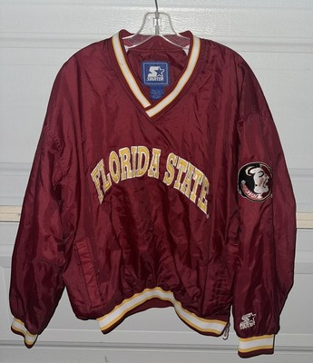 VTG Starter FSU Florida State University Seminoles Jacket XL Red Windbreaker 90s | eBay US