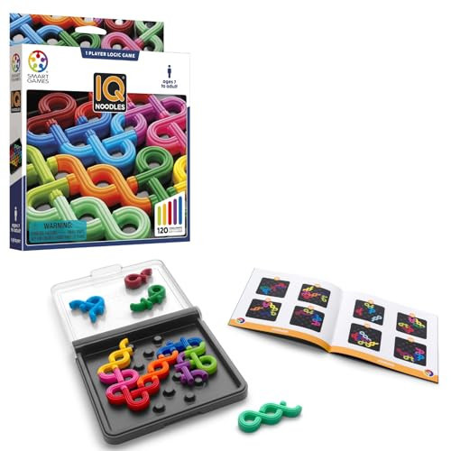SmartGames IQ Noodles - A Travel Friendly Logic Puzzle for Ages 7 - Adult with 120 Challenges and 2 Play Modes! | Amazon (US)
