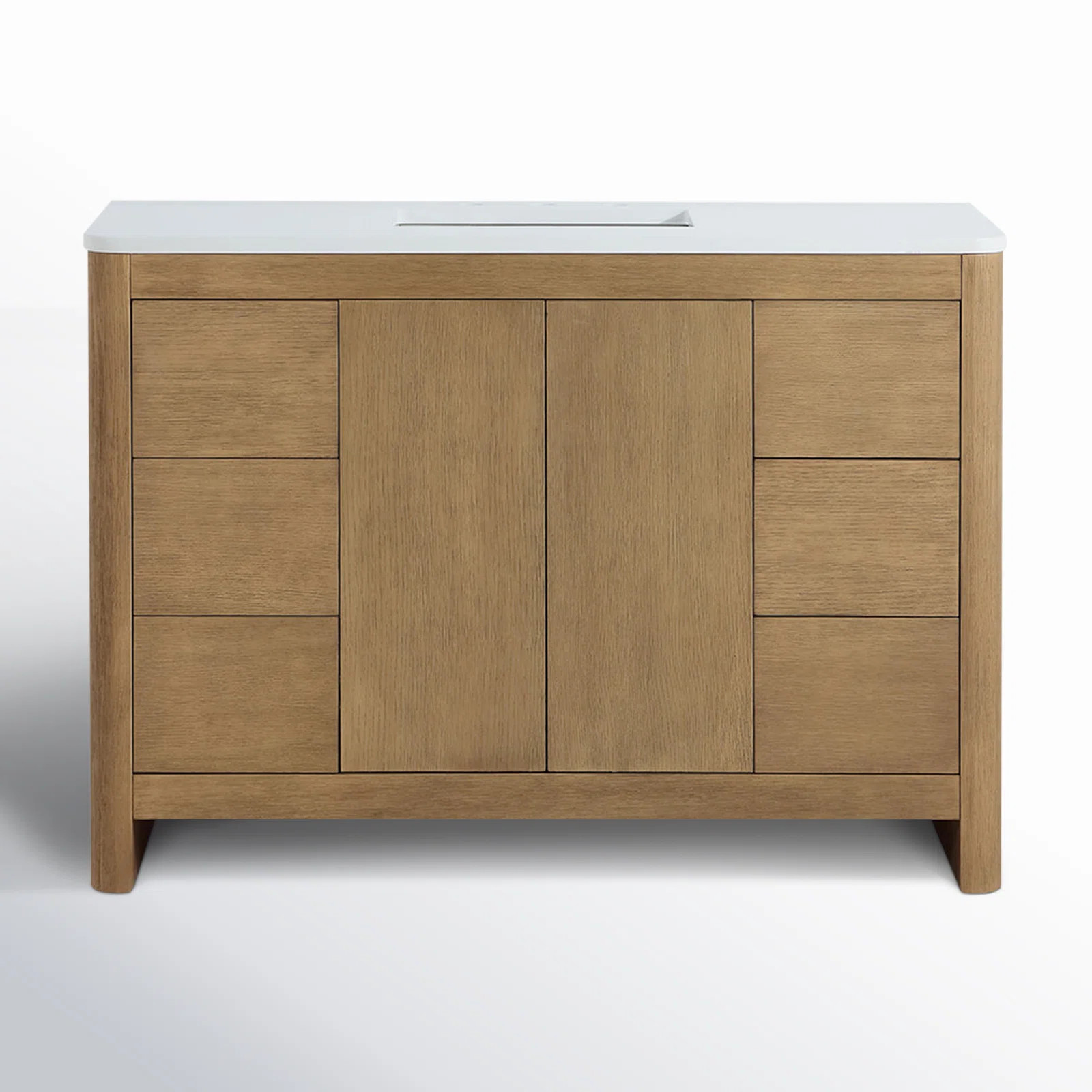 Raye 48'' Single Bathroom Vanity with White Quartz Top | Wayfair North America