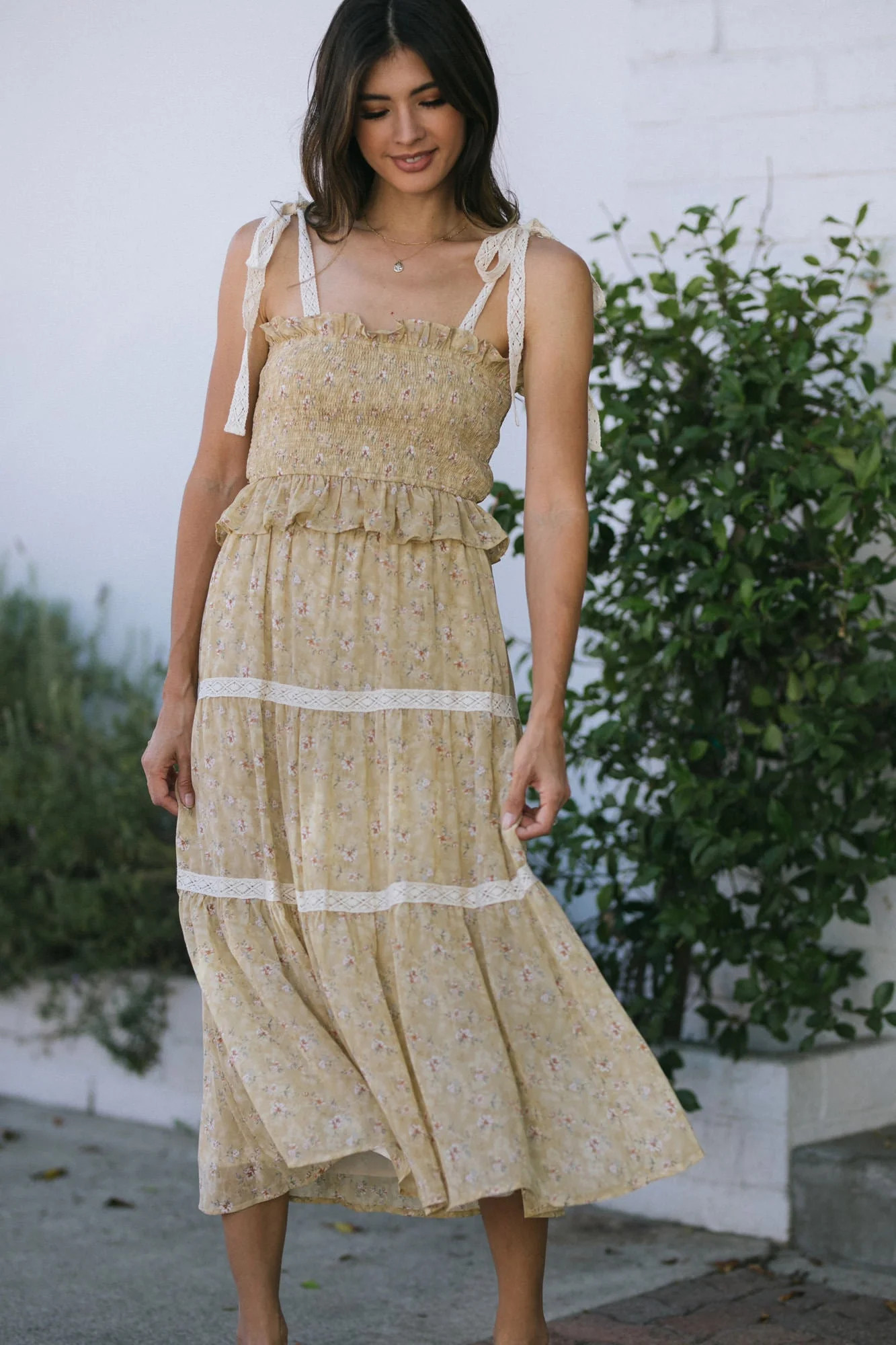 Eliza Tiered Midi Skirt | Morning Lavender