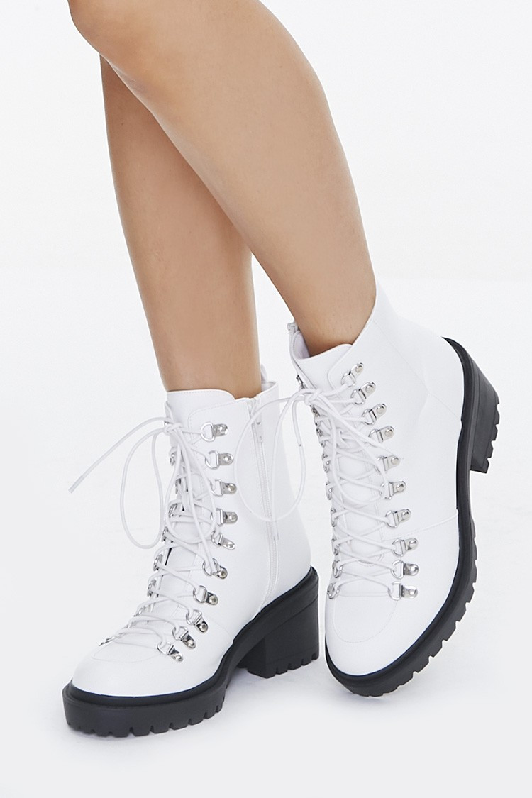 Faux Leather Combat Boots | Forever 21 (US)