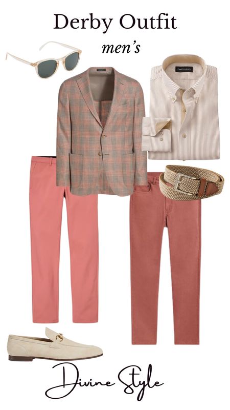 Men’s Derby outfit 🐎. Intermixing this print sport coat with a striped shirt in neutrals colors paired with coral pants is an easy outfit to wear to the Derby or to watch any horse races or parties this spring.

#LTKSeasonal #LTKshoecrush #LTKmens