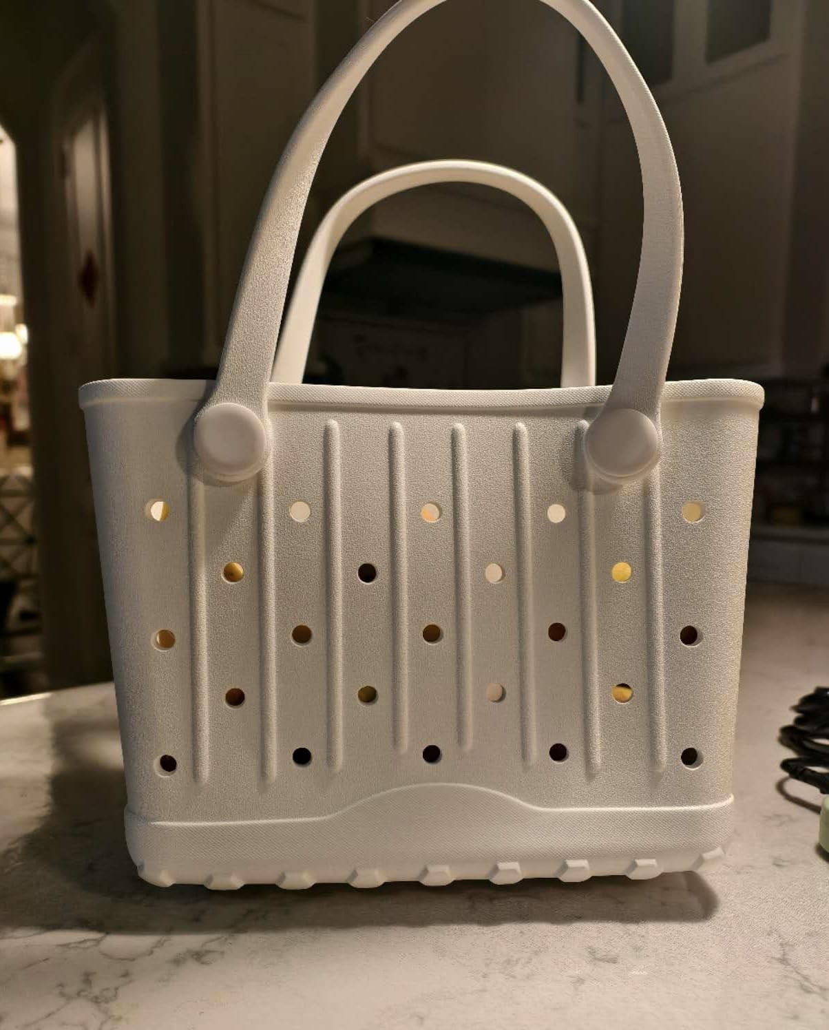 Rubber Beach Bag EVA Waterproof Tote Bags Washable Sand-proof Travel Handbags for Pool Boat Groce... | Amazon (US)