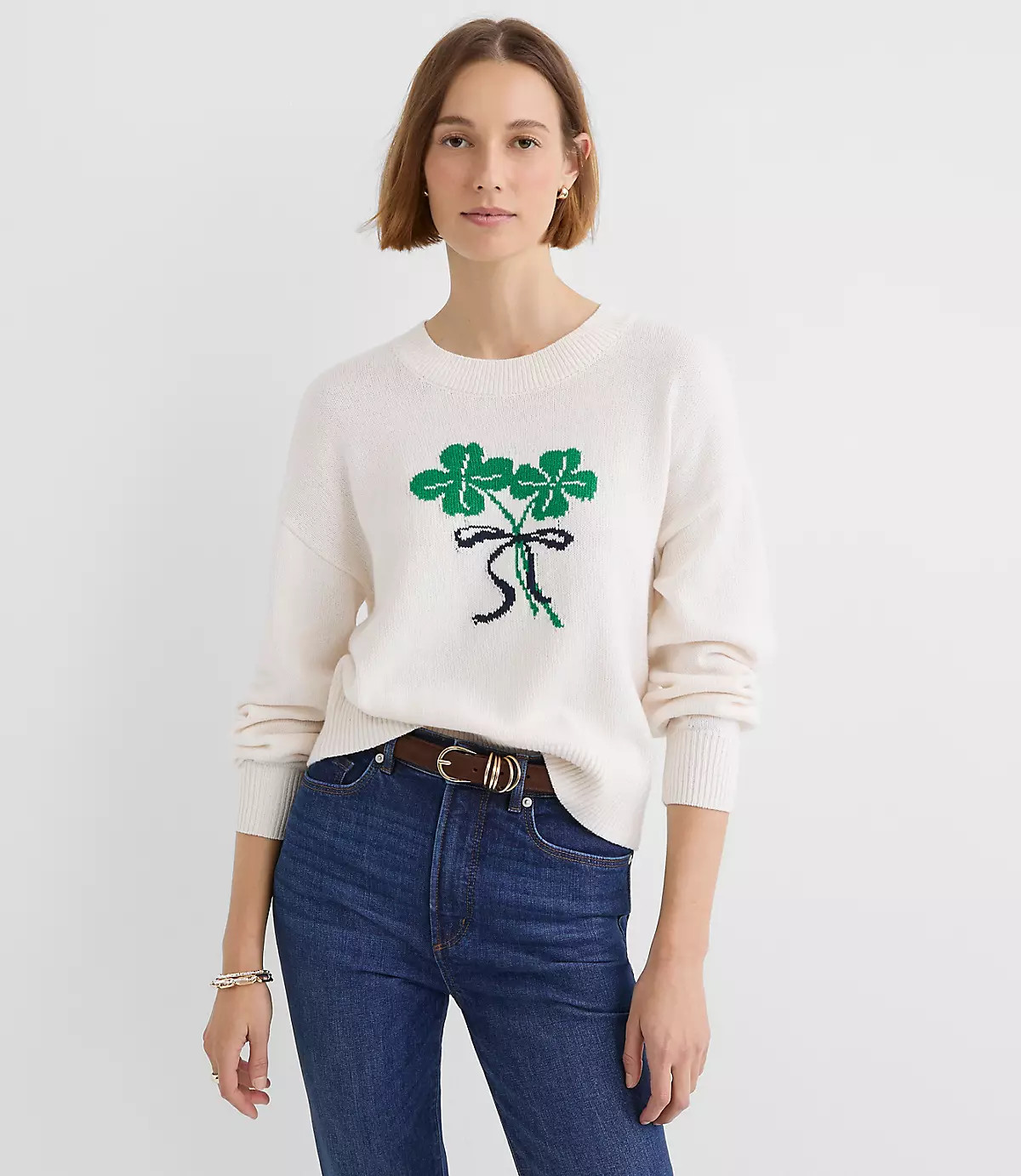 Clover Bouquet Sweater | LOFT
