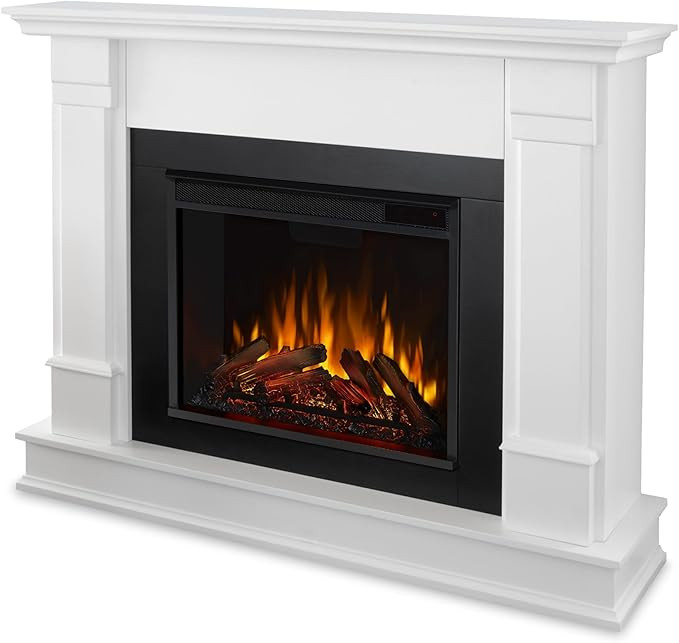Real Flame Silverton 48” Electric Fireplace with Mantel for Living Room or Bedroom, Replaceable... | Amazon (US)