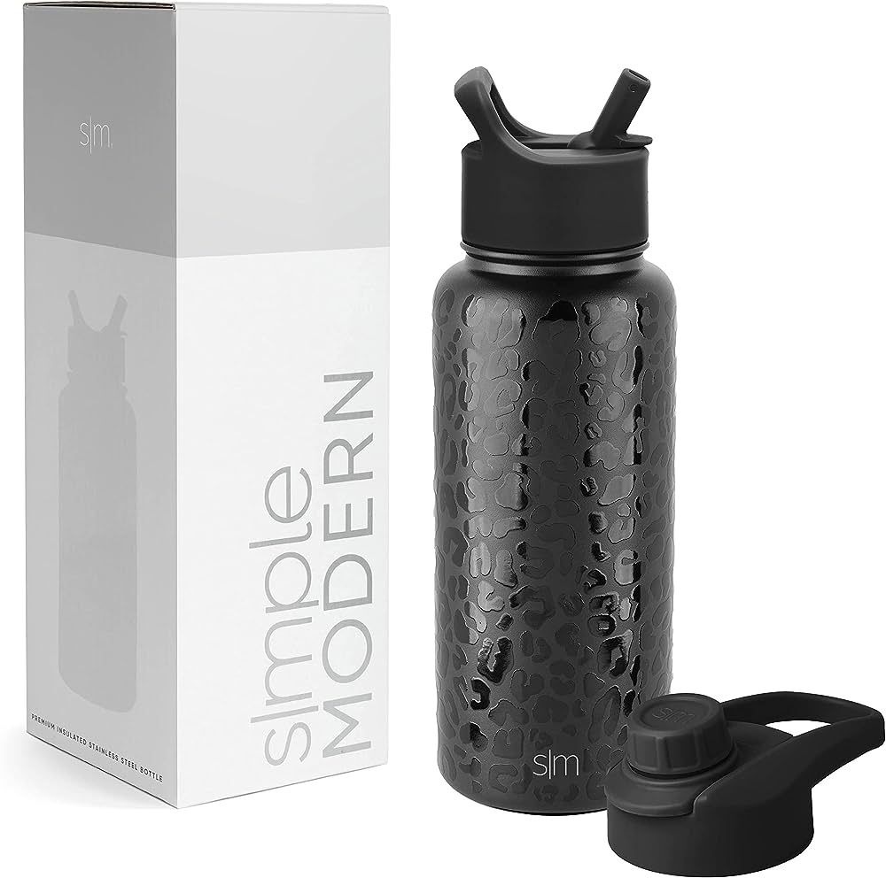 Simple Modern Water Bottle with Straw and Chug Lid Vacuum Insulated Stainless Steel Metal Thermos... | Amazon (US)