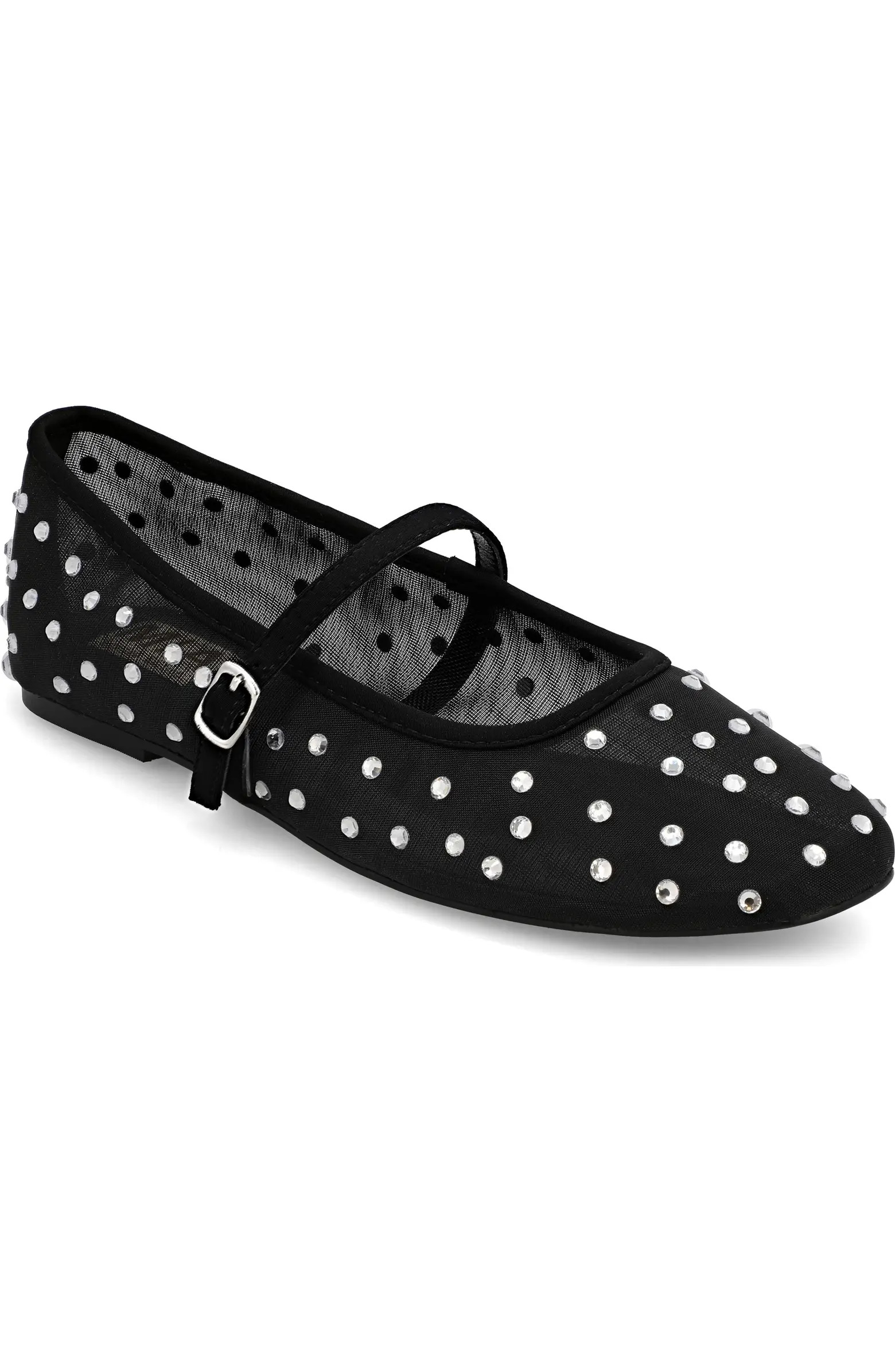 Kerra Rhinestone Stud Ballet Flat (Women) | Nordstrom