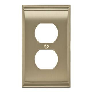Gold 1-Gang Duplex Outlet Wall Plate (1-Pack) | The Home Depot