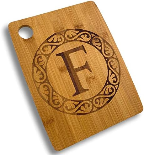 Custom Catch Personalized Cutting Board - Custom Bamboo Gift - Letter F | Amazon (US)