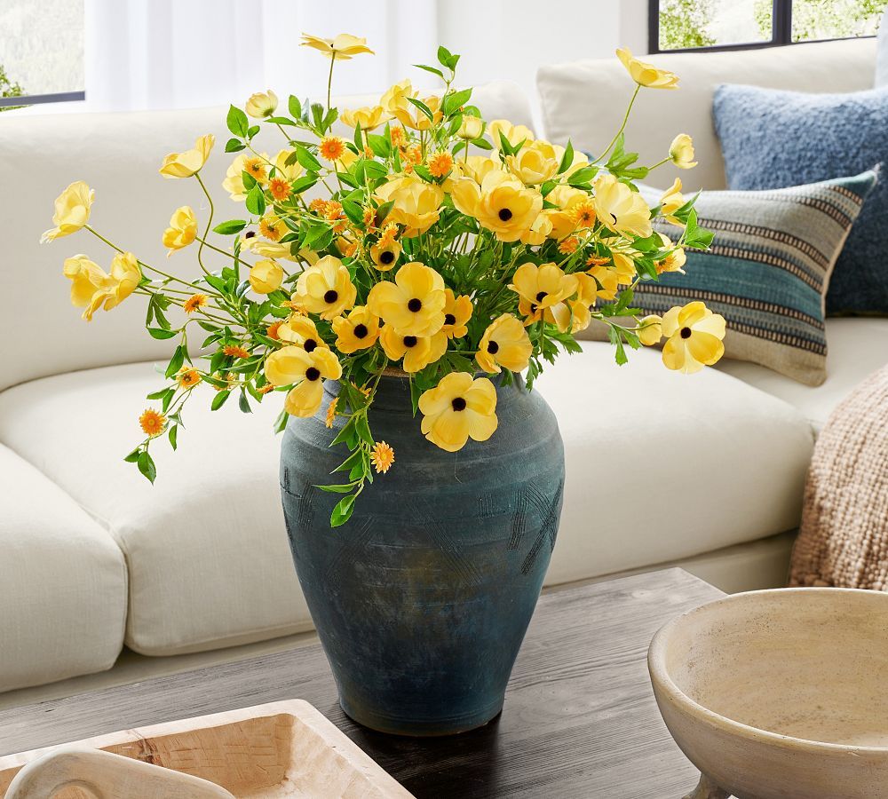 Faux Yellow Butterfly Ranunculus Bundle | Pottery Barn (US)