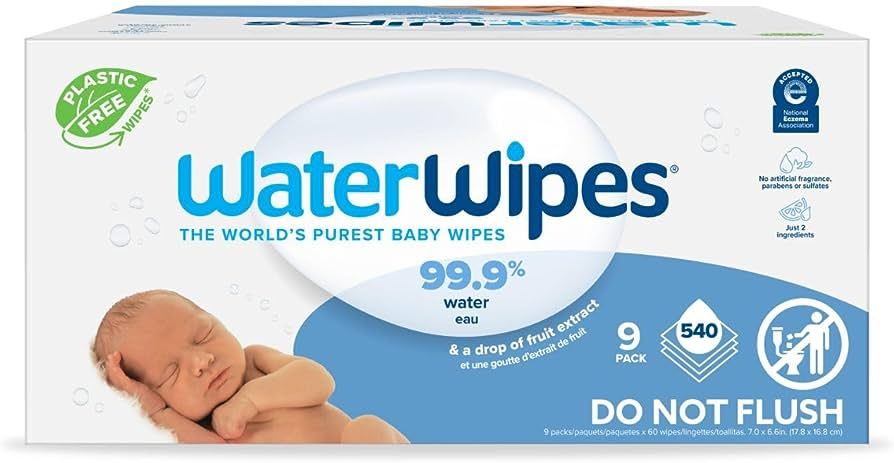 WaterWipes Plastic-Free Original-baby Wipes, 99.9% Water Based Wipes, Unscented & Hypoallergenic ... | Amazon (US)