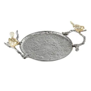 A&B Home Alvada 5-inch Gold and Silver Decorative Tray - Overstock - 29073368 | Bed Bath & Beyond