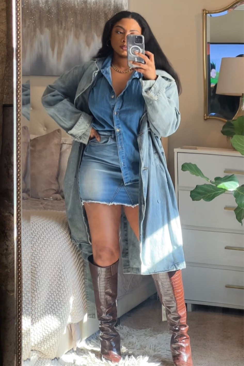 Denim on Denim fall outfit 

#LTKstyletip #LTKmidsize