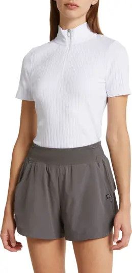 Zella Fairway Zip Rib Top | Nordstrom | Nordstrom