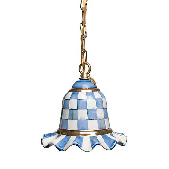Royal Check Pendant Lamp - Small | MacKenzie-Childs