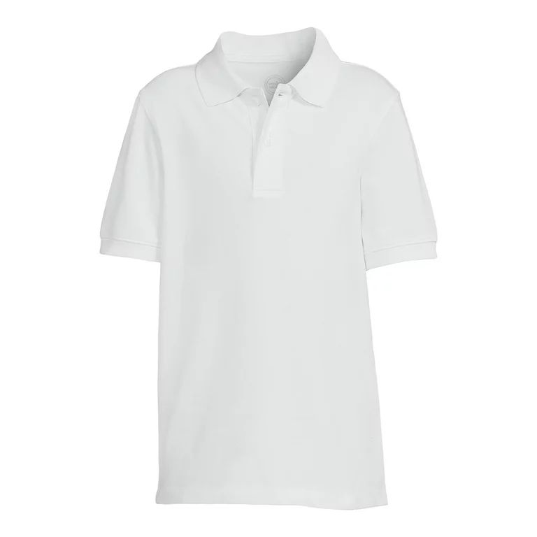 Wonder Nation Boys Short Sleeve Cotton Blend Polo Shirt, Sizes 4-18 & Husky | Walmart (US)