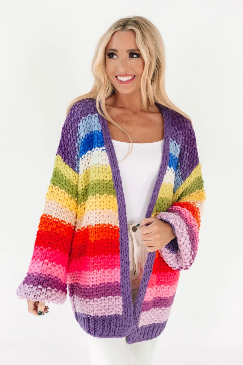 Feeling New Cardigan - Rainbow | The Impeccable Pig