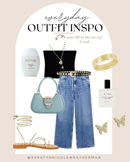 Everyday outfit inspo for summer!! 

Girls weekend trip, girls day date, winery date outfit, date night, denim jeans, platform shoes, strappy sandals under $100, tube top, dime beauty, casual outfit idea 

#LTKU #LTKStyleTip #LTKFindsUnder100