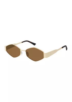 Jessica Simpson Women's Metal Geo Gold Sunglasses | Belk