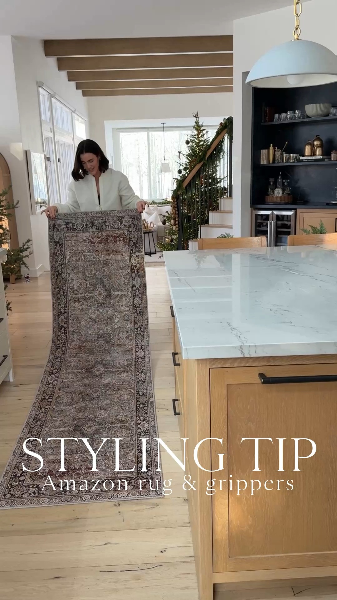 STYLING \ Amazon rug find + tip to keep it in place👌🏻 This 2’.6” x 9’.6” runner is only $53! Instead of a rug pad, use a gripper!! These babies are SO easy to use! Simply place the adhesive side on the rug, with the gripper on the floor. It doesn’t ruin your floors AND you can easily move it when you need to vacuum! 

#LTKFindsUnder100 #LTKHome #LTKWatchNow