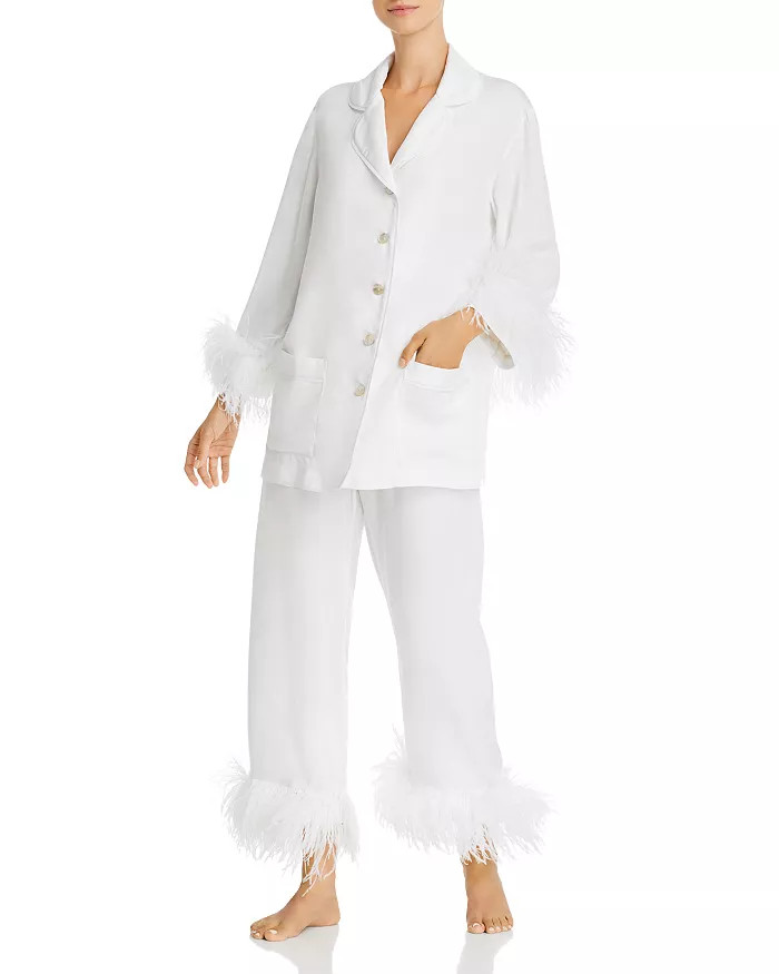 Feather-Trim Pajama Set | Bloomingdale's (US)