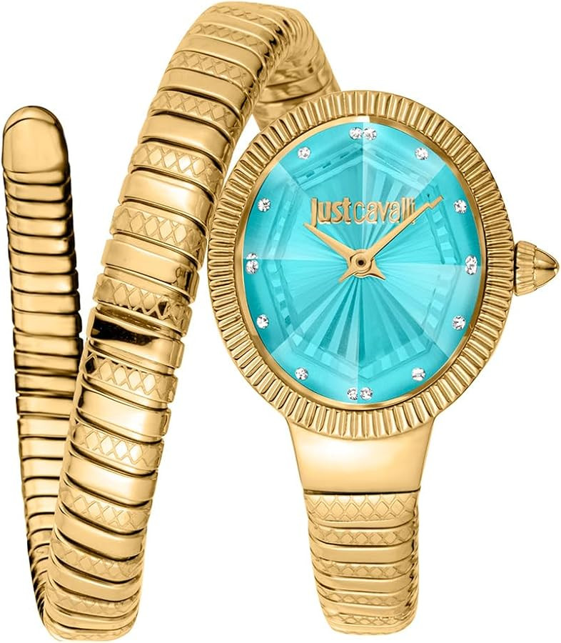 Just Cavalli Dress Watch JC1L268M0035, Turquoise, Glam | Amazon (US)