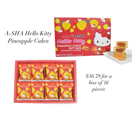 Review: These A-SHA Hello Kitty Pineapple cakes are not bad (yesterday the first one I ate was cold since it was sitting in our building's package room). It tasted better today since it's adjusted to room temp.

They're not as buttery or crumbly as my favorite Taiwanese pineapple cakes by ChiaTe which are my favorite.

Product of Taiwan. 

Price may vary by Target location and in stores. 

Lunar New Year limited item.

#LTKfindsunder50 #LTKGiftGuide