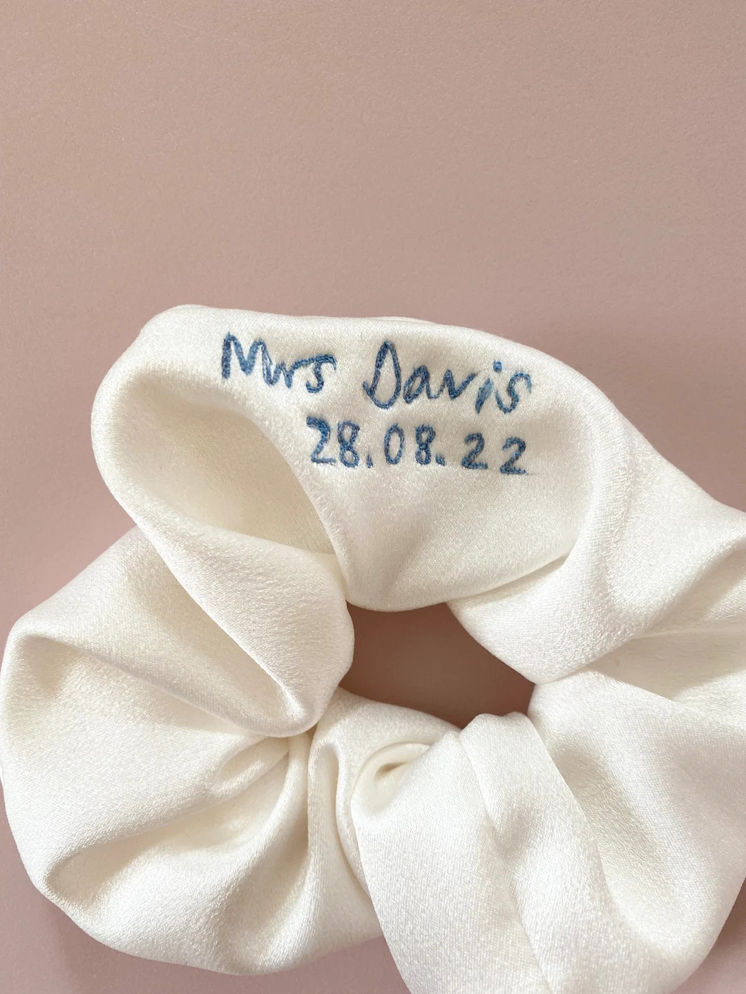 PERSONALISED BRIDAL SCRUCHIE //bridal Gift // Bridal Satin Scrunchies // Personalised Message // ... | Etsy (US)