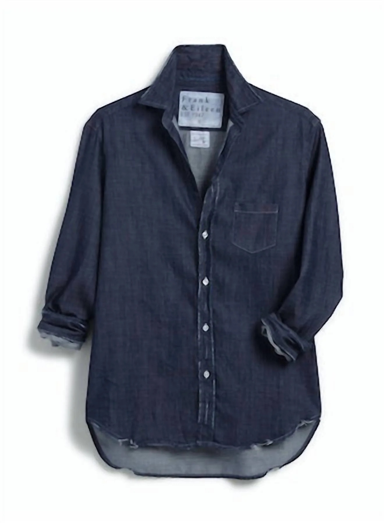 Distressed Button In Rinse Denim | Shop Simon