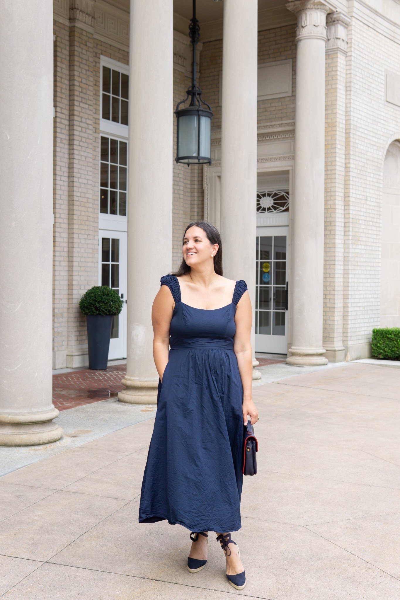 Classic navy never fails. This Tuckernuck midi dress is the perfect transitional piece—polished for dinner, comfortable with my go-to espadrille wedges  

#LTKFindsUnder100 #LTKMidsize #LTKSeasonal
