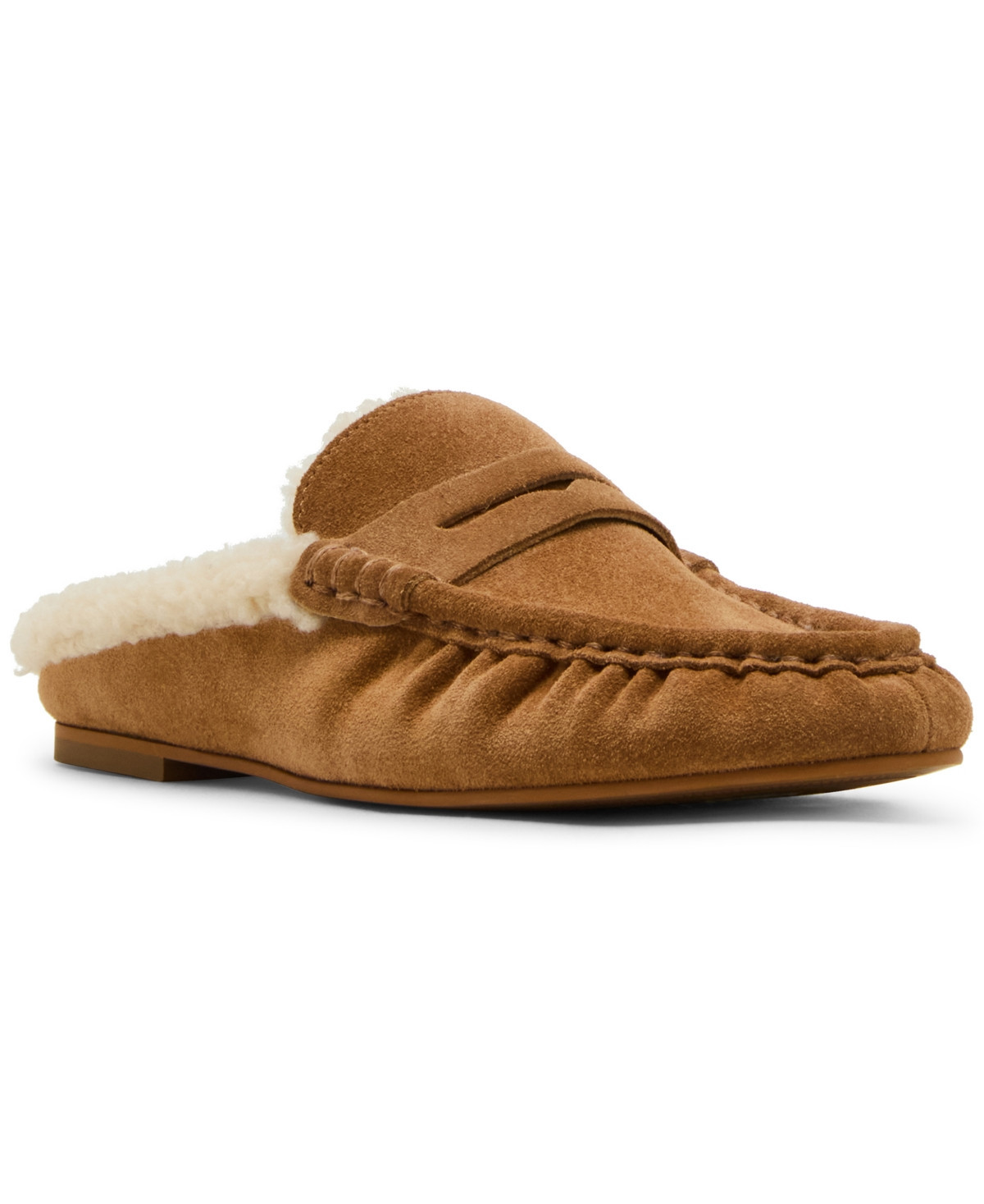 Steve Madden Women's Rafe Tailored Slip-On Loafers - Tan Suede | Macy's
