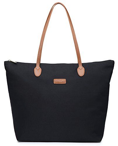 NNEE Water Resistant Light Weight Nylon Tote Bag Handbag | Amazon (US)