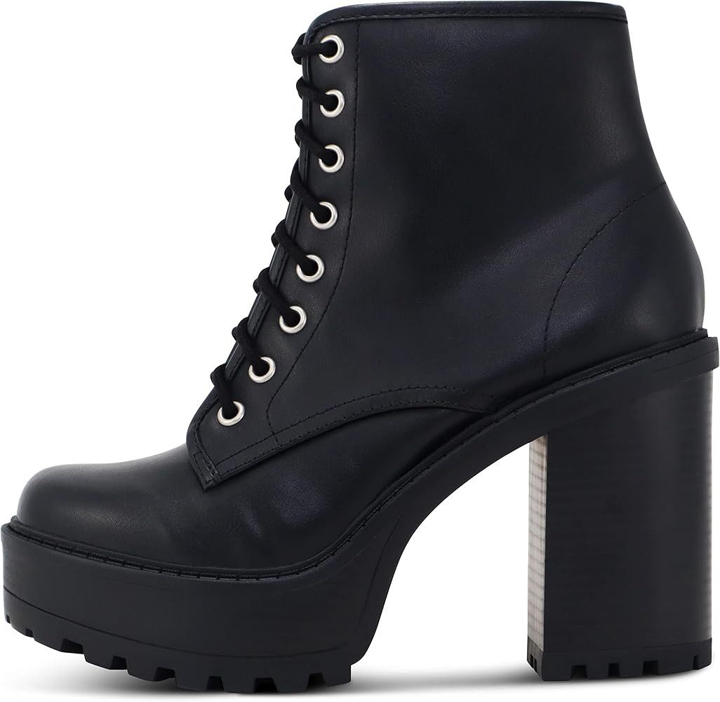 MARCOREPUBLIC Vancouver Women's Combat Boots Ankle Booties High Platform Lace Up Round Toe Chunky... | Amazon (US)