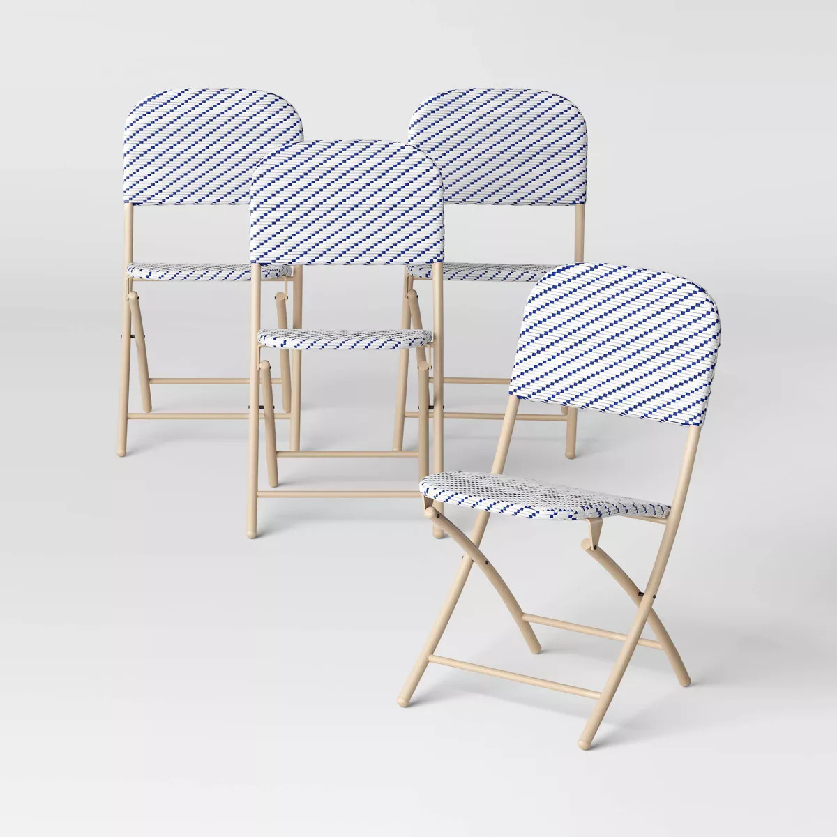 French Cafe Outdoor Patio Dining Folding Chairs Beige - Threshold™ | Target