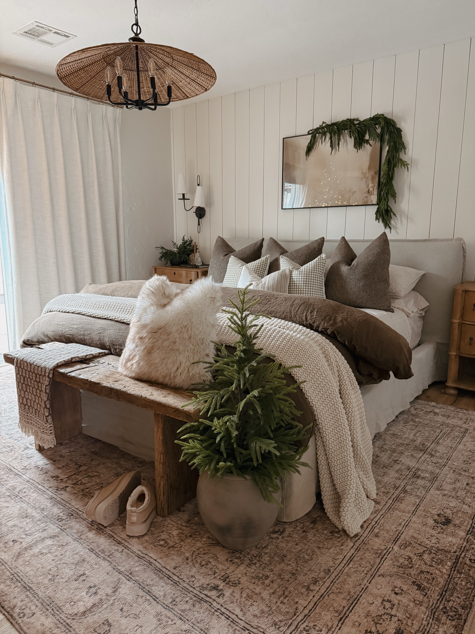 Cozy winter bedroom. Christmas decor. High quality bedding. Bed is from Sixpenny— Neva king bed in jasmine rice  

#LTKSeasonal #LTKHoliday #LTKWatchNow