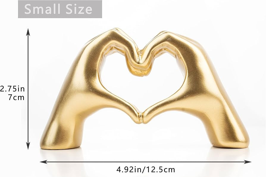 Small Heart Hands Sculpture Decor for Living Room Bedroom Bookshelf Coffe Table and Office Displa... | Amazon (US)