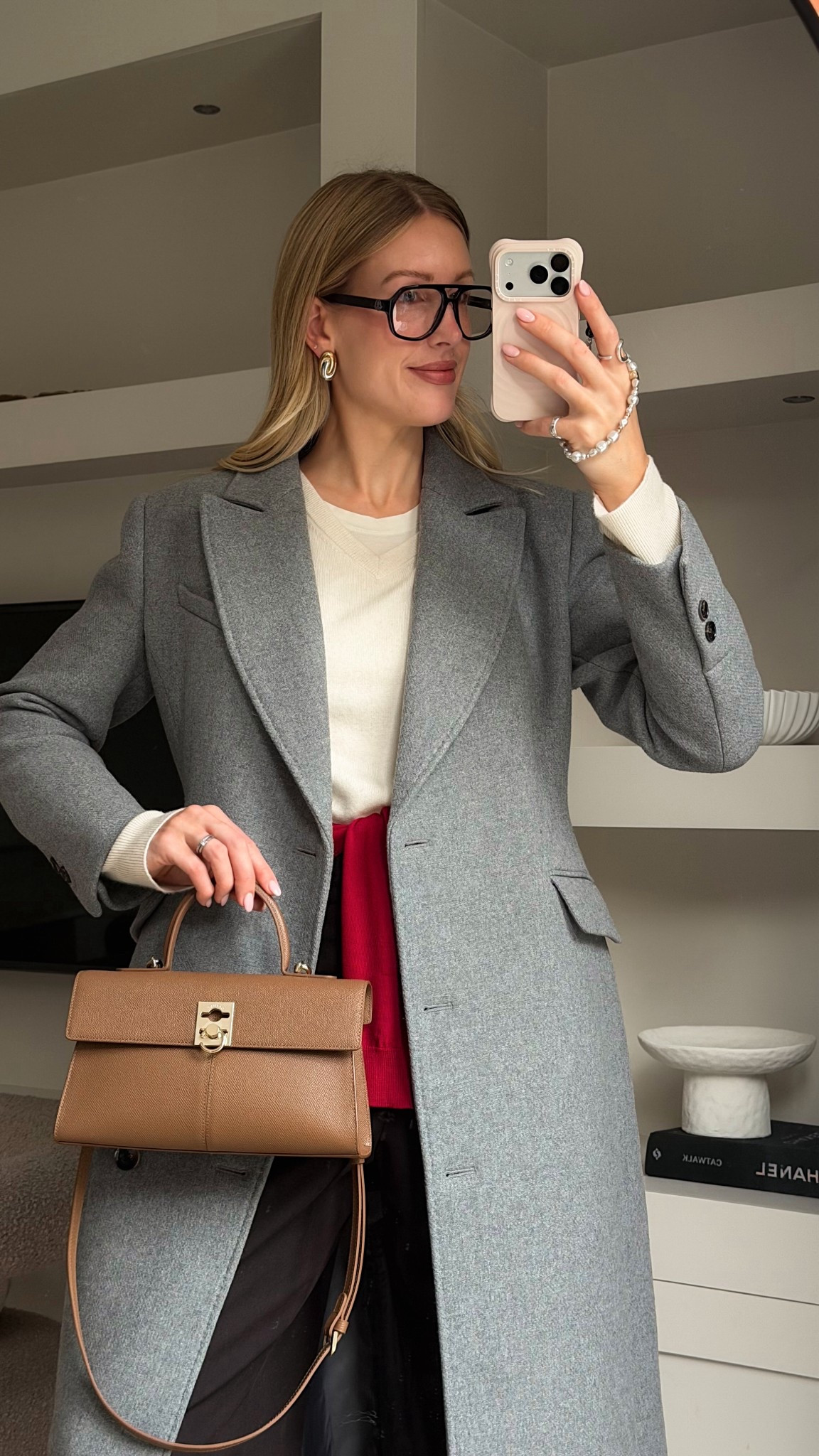 Workwear outfit - grey maxi coat - brown handbag - cream jumper - statement earrings - autumn outfit 

#LTKworkwear #LTKautumn #LTKbag