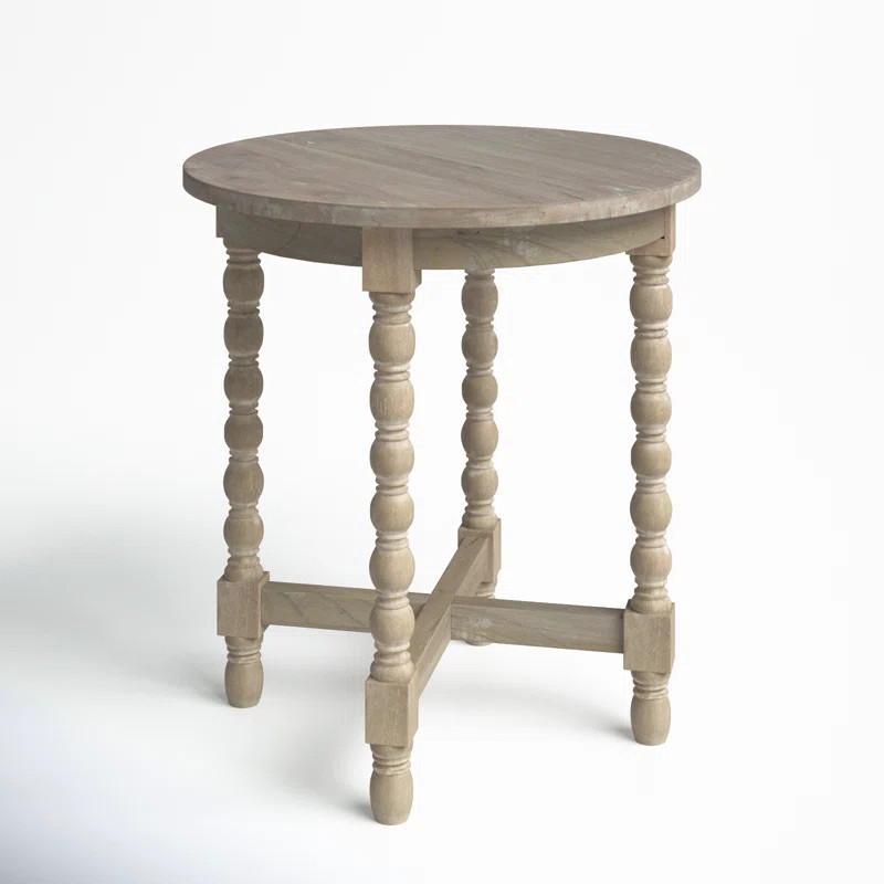 Baen Round Solid Wood End Table | Wayfair North America
