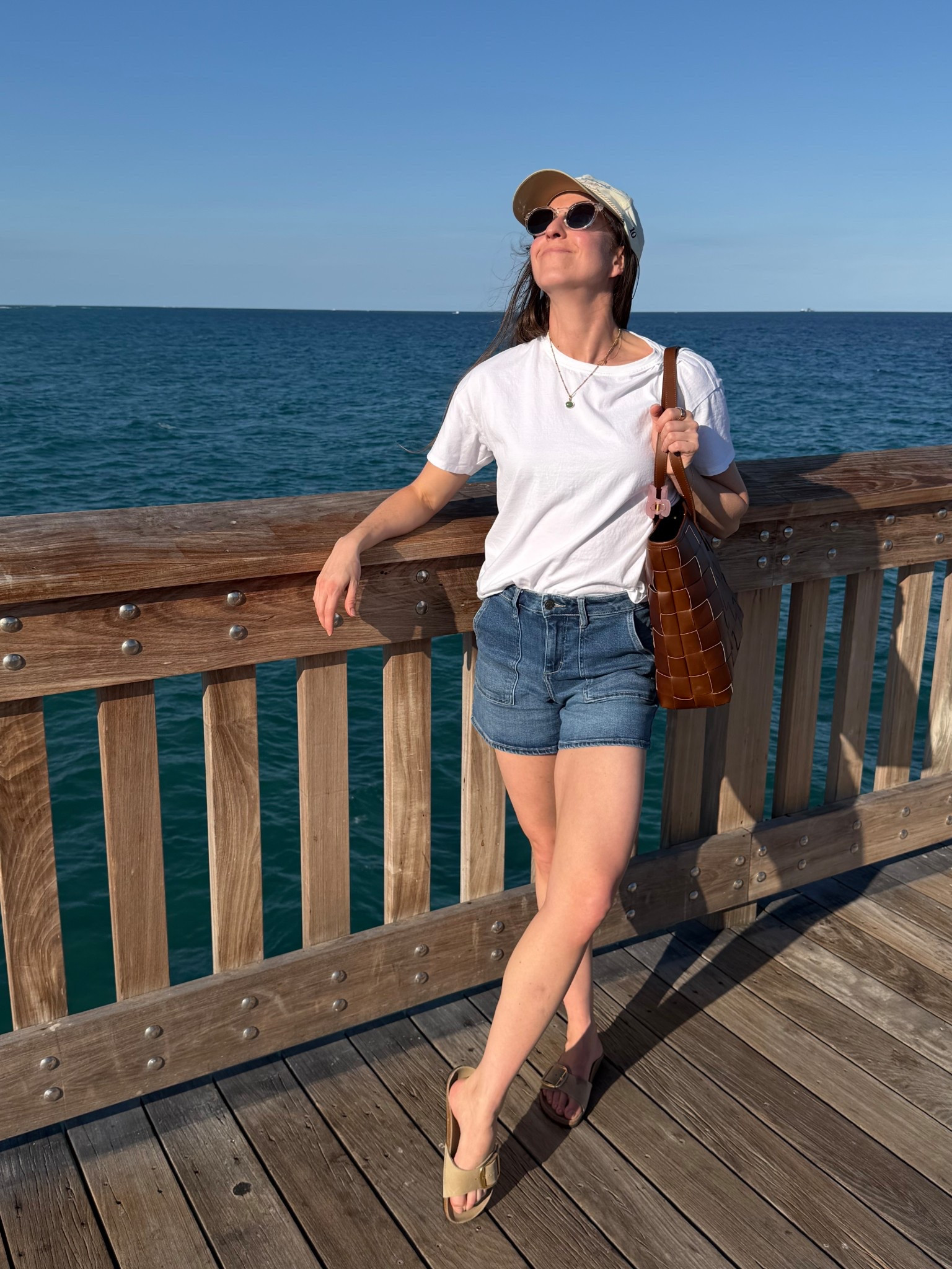 Nothing easier than simple basics that can be paired with anything. 

This cozy earth tee is a go-to. And my Andar tote, while a splurge, is so beautiful and spacious…great for a day of errands a casual lunch, a night out, or an airplane trip. 

These shorts are Carly Jean LA that are sold out, but I found a great quality similar pair of Levi’s on Amazon! 

#LTKSeasonal #LTKTravel #LTKootd