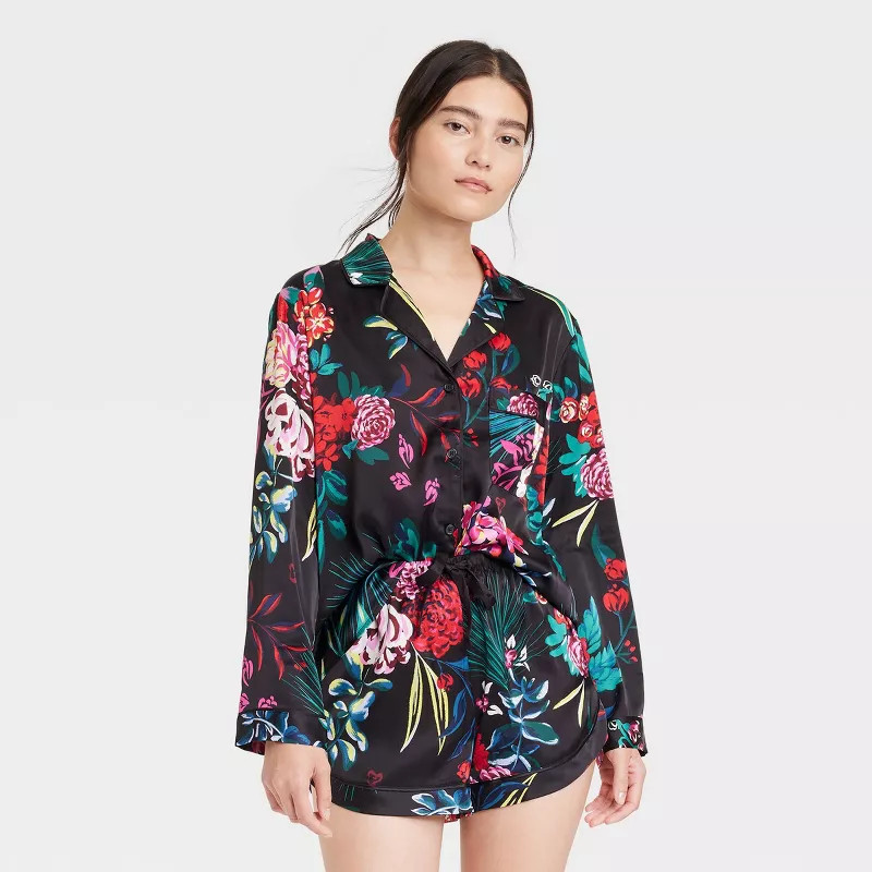 Women's Satin Pajama Set with Eyemask - Stars Above™ | Target