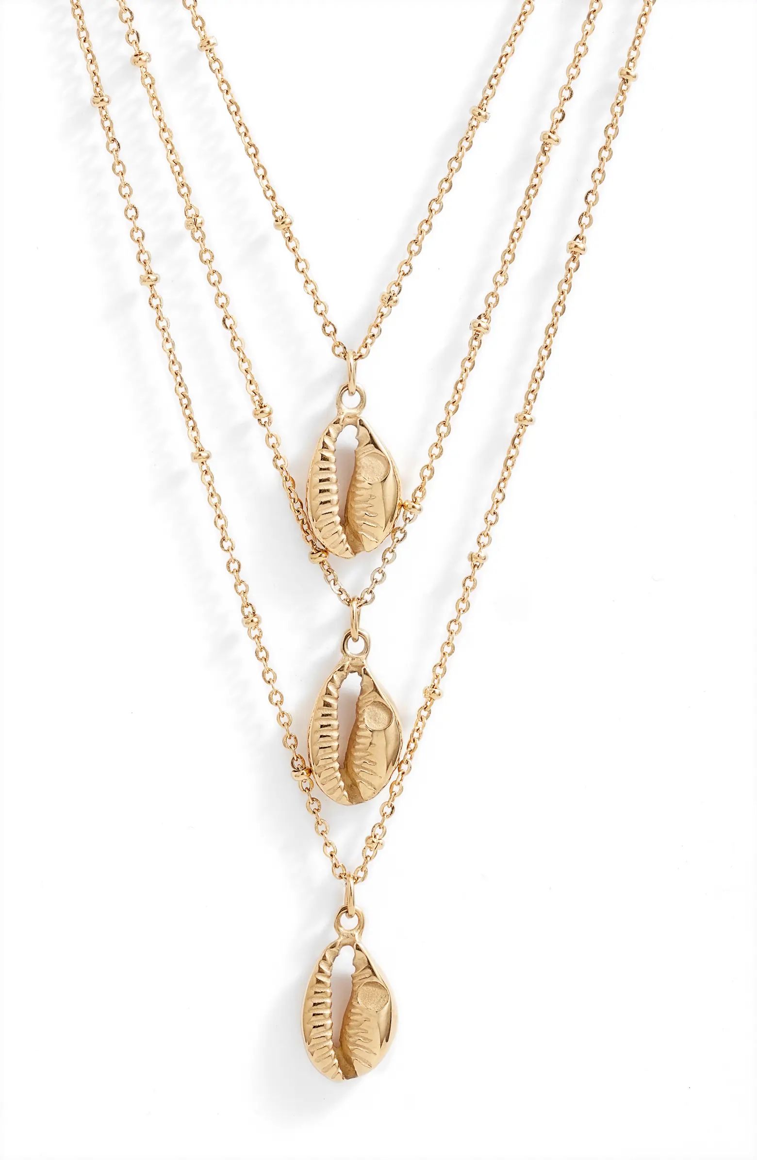 Triple Layered Shell Pendant Necklace | Nordstrom