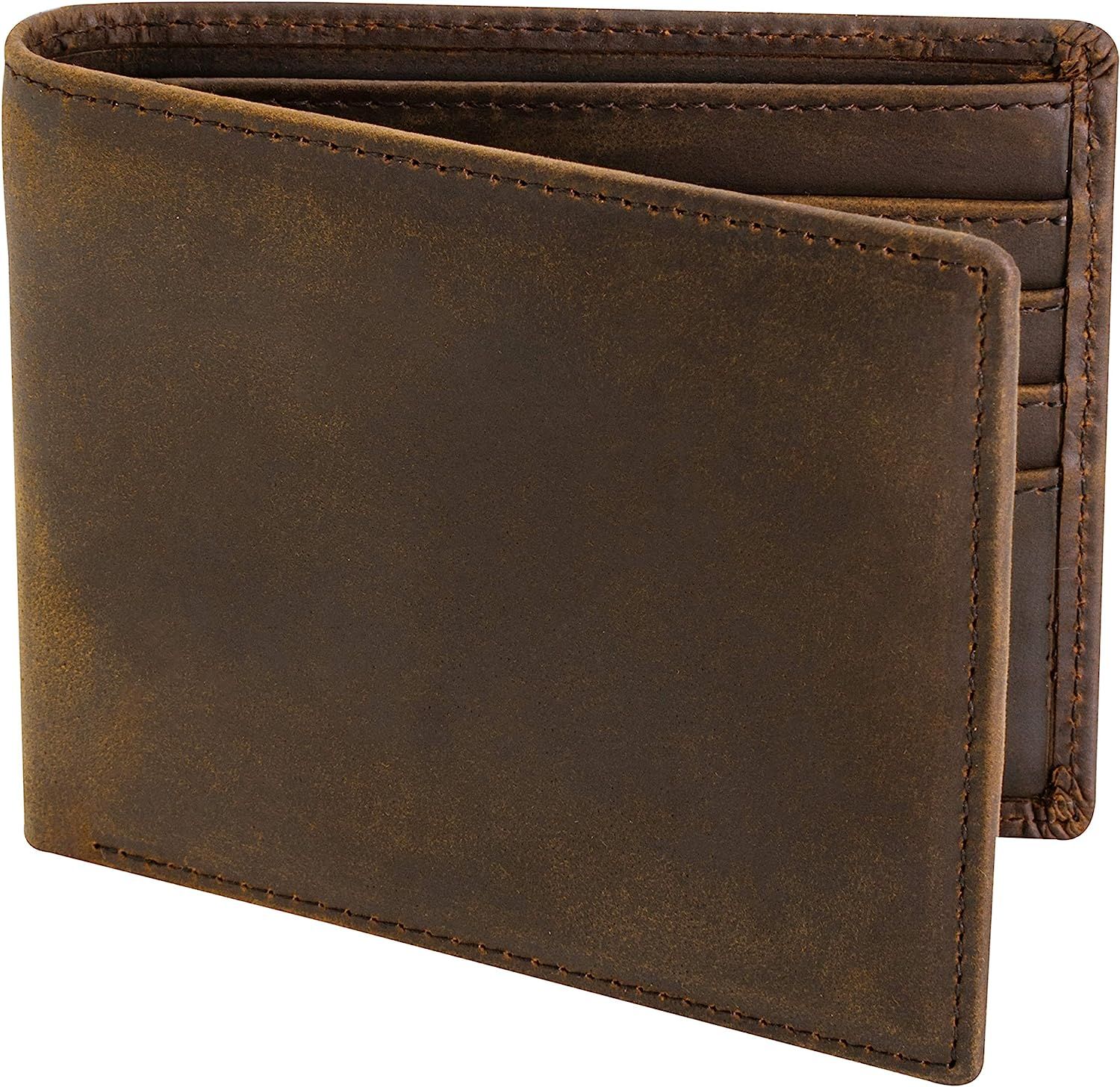 Top Grain Leather Wallet for Men | Ultra Strong Stitching | Handcrafted Argentinian Leather | RFI... | Amazon (US)