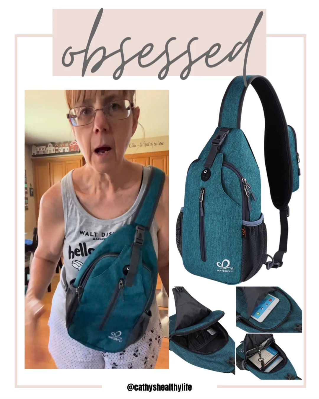 I’m in love with my new Waterfly Crossbody Sling Bag! Awesome quality and budget friendly!

Keep everything in order with several separate small compartments inside. The front zipper compartment is large enough to hold an iPad mini, iPhone 7 Plus, etc.,  The side mesh pocket is 6 inches height and is perfect to hold a bottle.

There is a hidden earphone hole on the front. Adjustable shoulder strap can be connected with the left or right D-ring for your preference, so that it is convenient to wear on your left or right shoulder. The shoulder strap pouch is perfect hold the phone screen size under 7 inches or sunglasses etc. 

#ChestBag #Daypack #backpack #hiking #travel #amazonfind #amazon #daytrip #purse #vacation

#LTKFind #LTKsalealert #LTKunder50