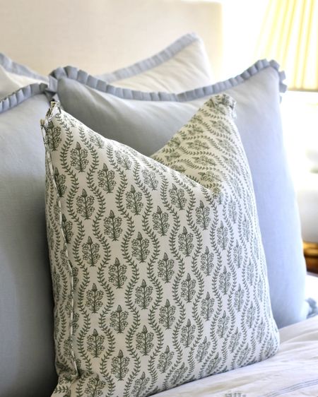 Gorgeous pillows from JSH  - custom pillows made in the US - scallop Dahlia in spruce greenn

#LTKhome #LTKstyletip #LTKfindsunder100