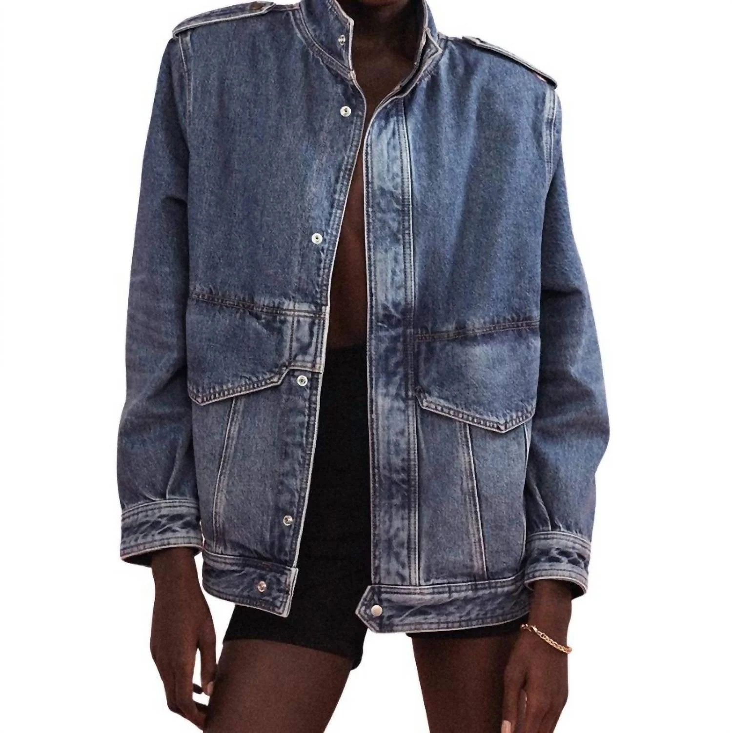 Denim Power Jacket In Luxor | Shop Simon